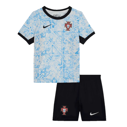 Portugal Away Jersey Kit EURO 2024 Kids(Jersey+Shorts)