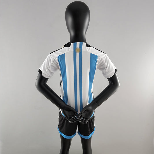 2022 FIFA World Cup Argentina National Team Home Jersey Kids Size