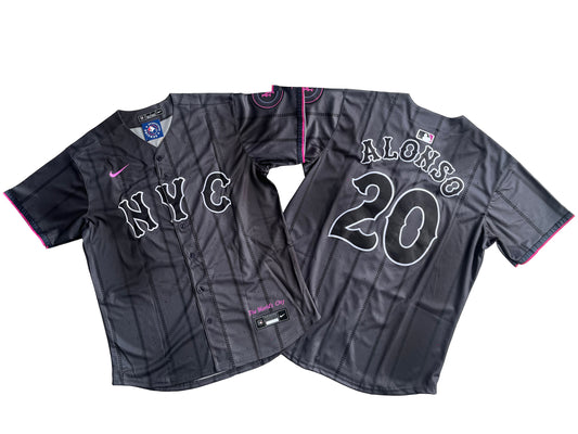 Men's New York Mets Pete Alonso #20 Graphite 2024 City Connect Limited Player Jersey