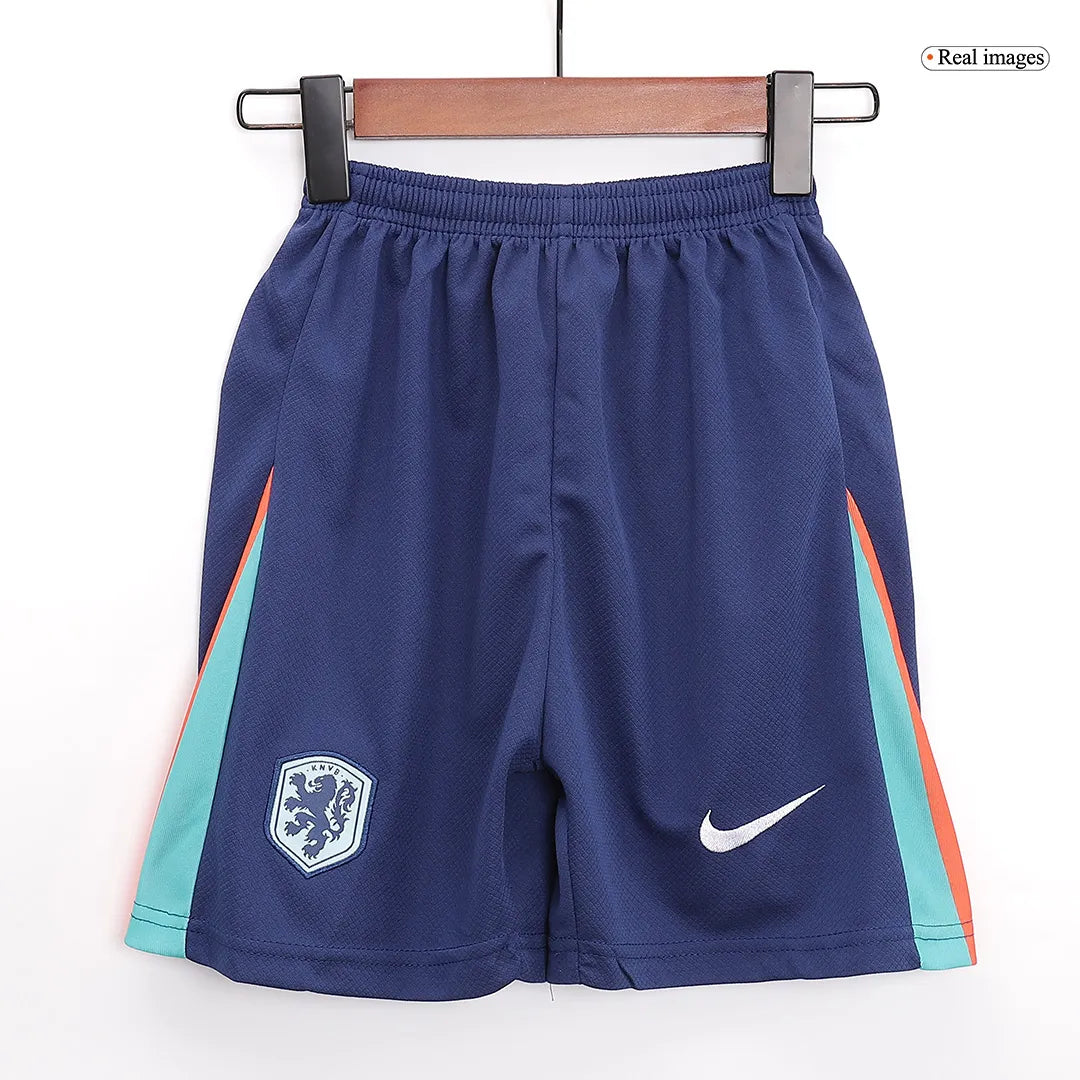 NETHERLANDS EURO AWAY SOCCER KIDS KIT 2024