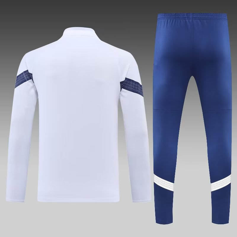 2022/2023 Olympique de Marseille Half-Pull Training Suit White Football Jersey