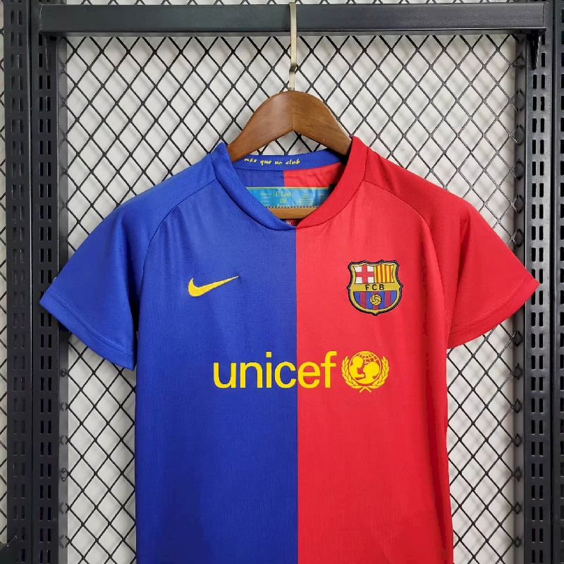 2008/2009 Retro Kids Size Barcelona Home Football Shirt 1:1 Thai Quality