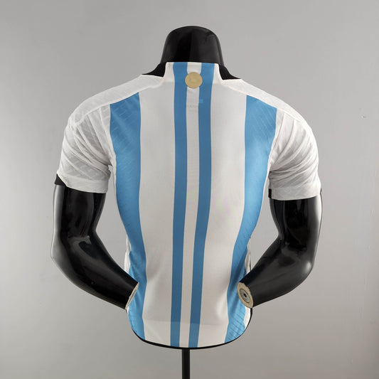 2022 FIFA World Cup Player Version Argentina National Team Home Jersey