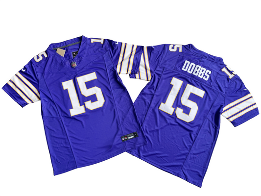 Minnesota Vikings 15# Joshua Dobbs Vintage Purple  Vapor F.U.S.E. Limited Jersey