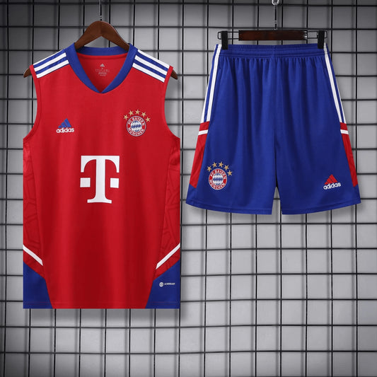 2023/2024 Bayern Munich pre-match training Red Jersey+Shorts 1:1 Thai Quality