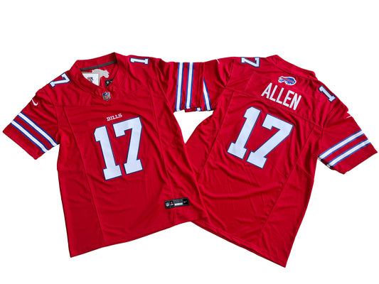 Buffalo Bills 17# Josh Allen Red Vapor F.U.S.E. Limited Jersey