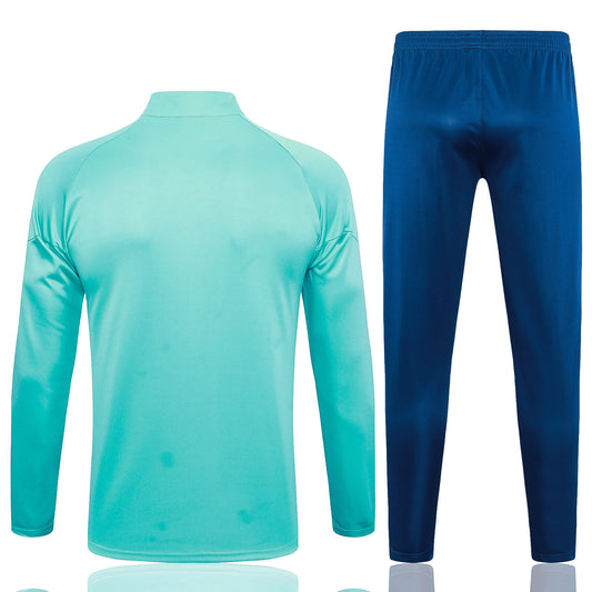 2023/2024 Olympique de Marseille Half-Pull Training Suit Blue Football Jersey
