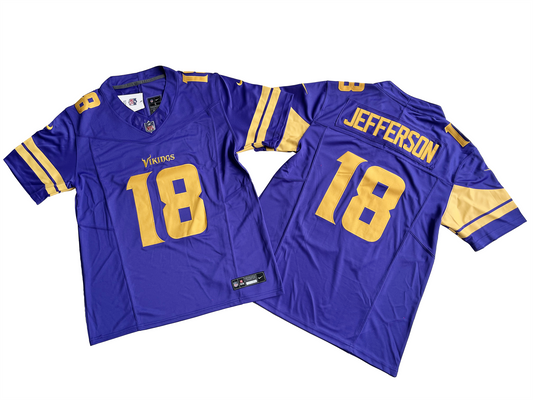 Minnesota Vikings 18# Justin Jefferson  Vapor F.U.S.E. Limited Jersey