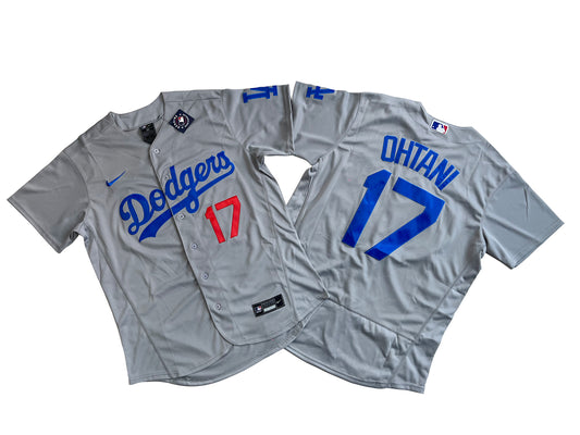 Los Angeles Dodgers #17 Shohei Ohtani Flexbase Royal Grey Jersey