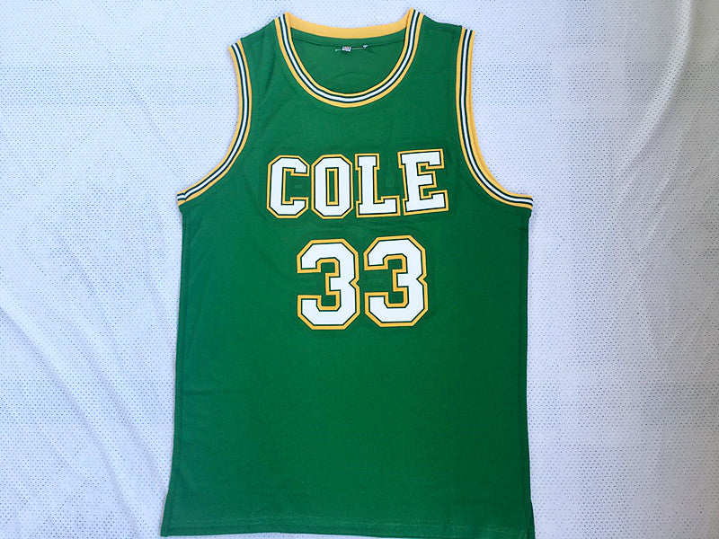 Cole High School Shaquille O'Neal No. 33 Green Jersey