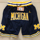 University of Michigan JUST DON dark blue dense embroidery pocket pants