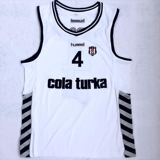 Iverson Turkish League No. 4 White Embroidered Jersey