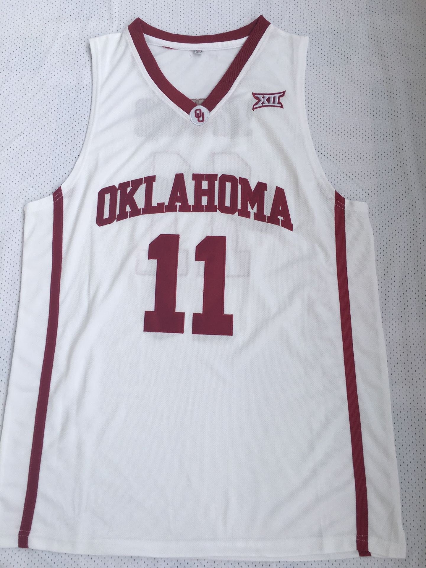 University of Oklahoma No. 11 Trae Young White Embroidered Jersey