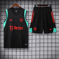 2023/2024 Manchester United pre-match training Black Jersey+Shorts 1:1 Thai Quality