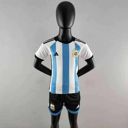 2022 FIFA World Cup Argentina National Team Home Jersey Kids Size