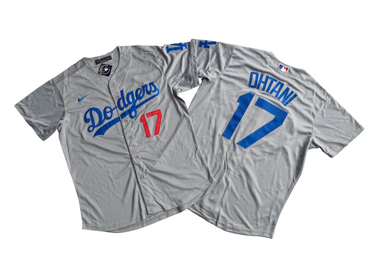 Los Angeles Dodgers #17 Shohei Ohtani Royal Grey Jersey