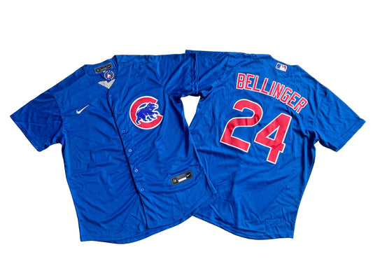 Men's Chicago Cubs Blue 24# Cody Bellinger Player Jersey