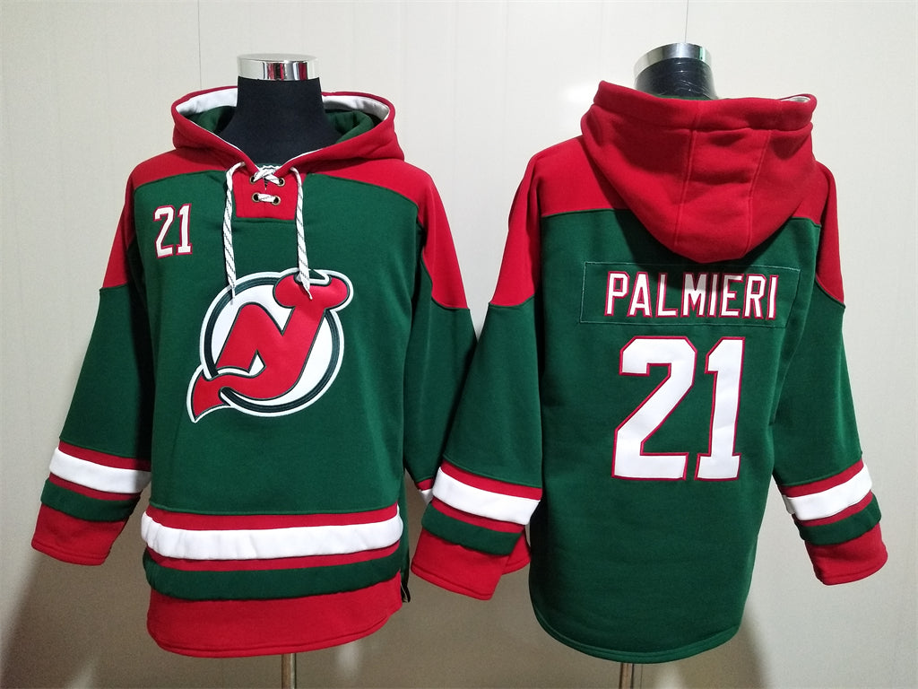 New Jersey Devils Hoodie #21 PALMIERI(Green)