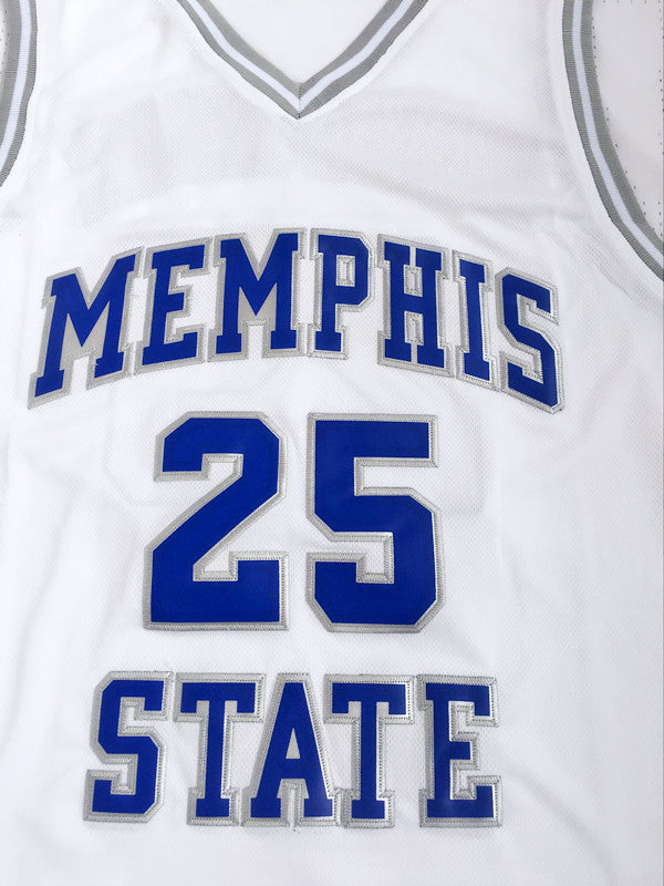 NCAA Memphis State University No. 25 Hardaway White Jersey