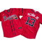 Men's Atlanta Braves 13# Ronald Acuna Jr.  Red Home Replica Player Name Jersey