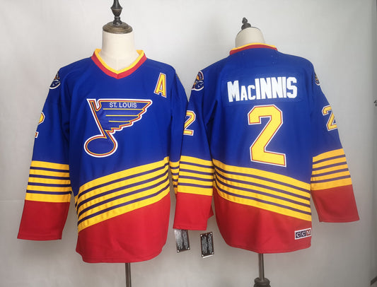 NHL St. Louis Blues MACINNIS # 2 Jersey