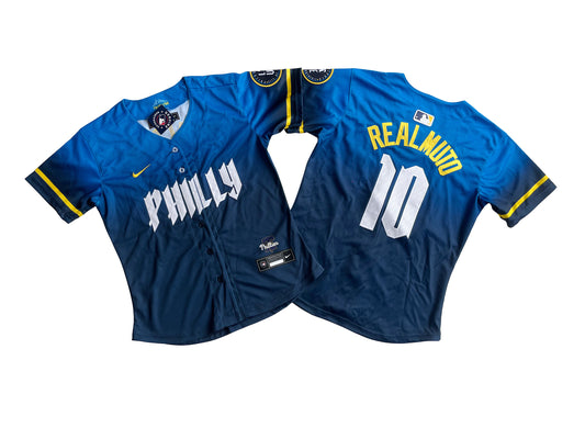 Women's Philadelphia Phillies 10# J.T. Realmuto Nike Blue 2024 City Connect Limited Player Jersey