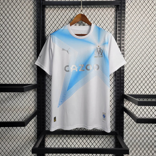 2023/2024 Olympique de Marseille Fourth Away 30th Anniversary Edition White Football Jersey