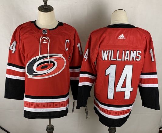 NHL Carolina Hurricanes  WILLIAMS # 14 Jersey
