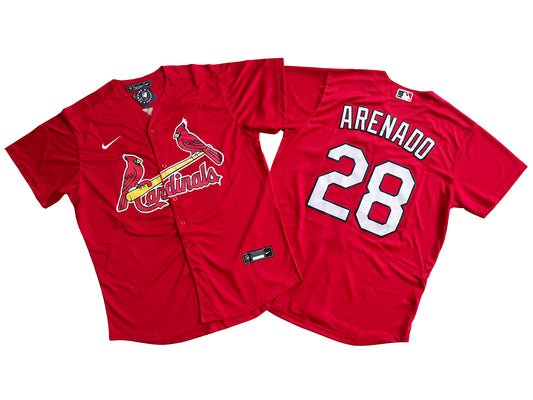 Men's St. Louis Cardinals Nolan Arenado #28 Red Alternate Official Replica Player Jersey