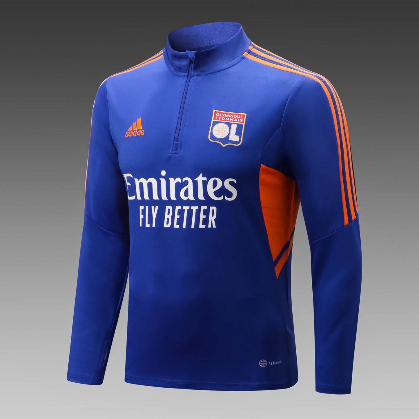 2022/2023 Lyon Half-Pull Training Suit Blue Football Shirt