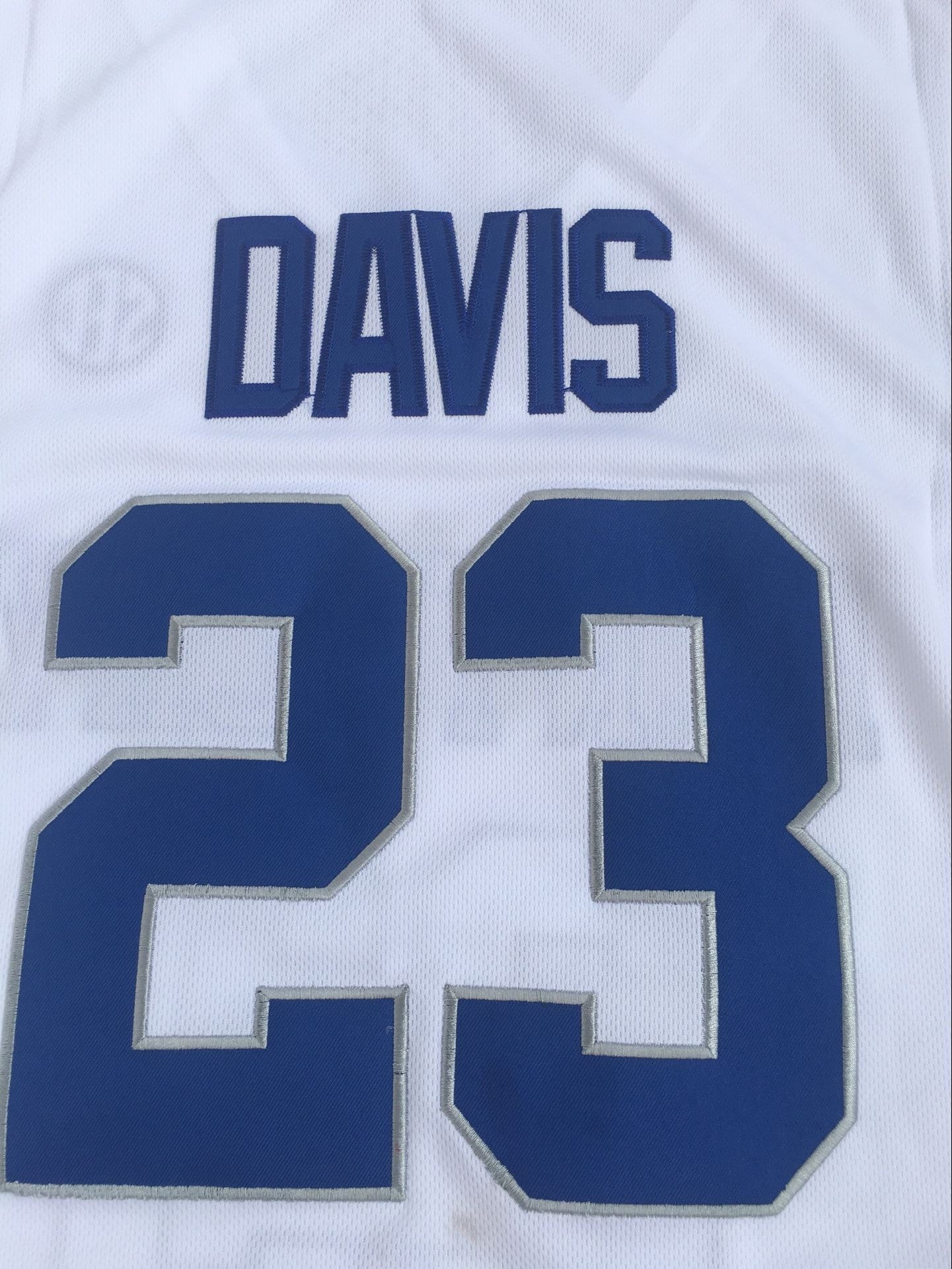 NCAA University of Kentucky No. 23 Davis White University Embroidered Jersey