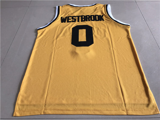 NCAA UCLA No. 0 Westbrook Yellow Jersey