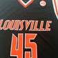 NCAA University of Louisville No. 45 Donovan Mitchell black embroidered jersey