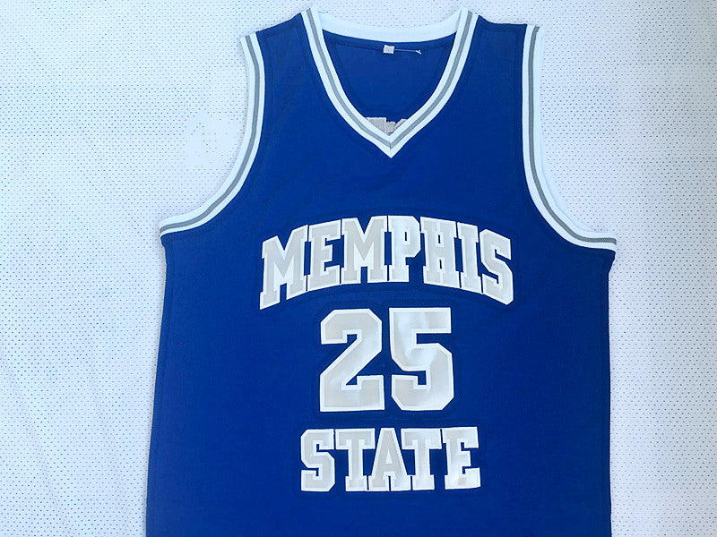 NCAA Memphis State No. 25 Hardaway blue jersey