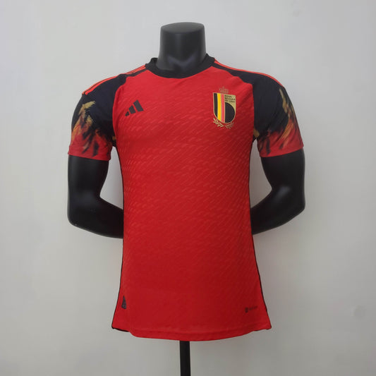 2022 FIFA World Cup Player Version Belgium Home Soccer Shirt
