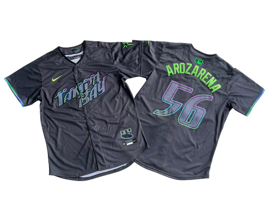 Men's Tampa Bay Rays Randy Arozarena #56Charcoal 2024 City Connect Limited Player Jersey