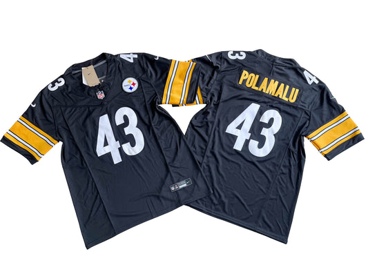Pittsburgh Steelers 43# Troy Polamalu Black Vapor F.U.S.E. Limited Jersey