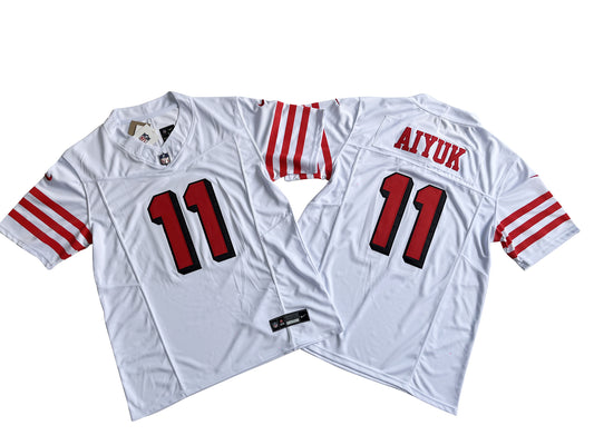 San Francisco 49ers 11# Brandon Aiyuk Vintage white Vapor F.U.S.E. Limited Jersey
