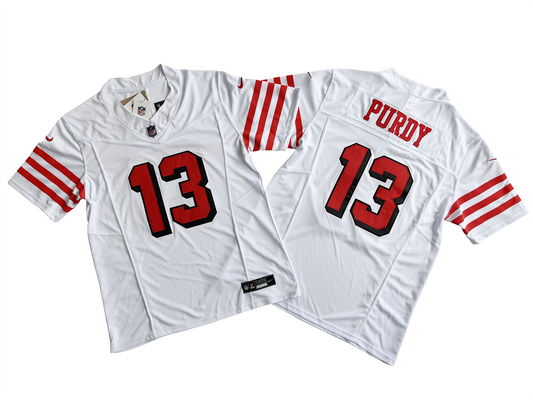 San Francisco 49ers 13# Brock Purdy Vintage white Vapor F.U.S.E. Limited Jersey