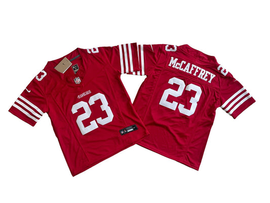 San Francisco 49ers 23# Christian McCaffrey Youth Nike Vapor F.U.S.E. Limited Jers