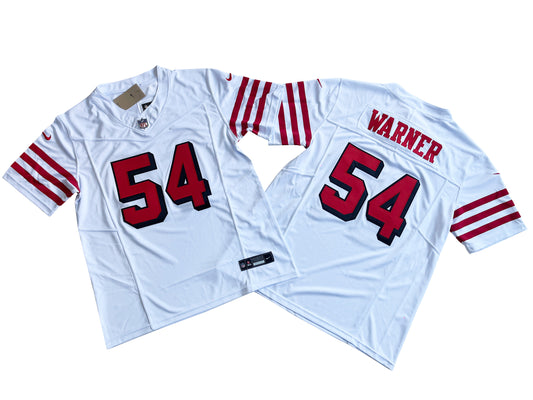 San Francisco 49ers 54# Fred Warner Vintage white Vapor F.U.S.E. Limited Jersey
