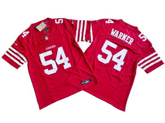 San Francisco 49ers 54# Fred Warner Red Vapor F.U.S.E. Limited Jersey