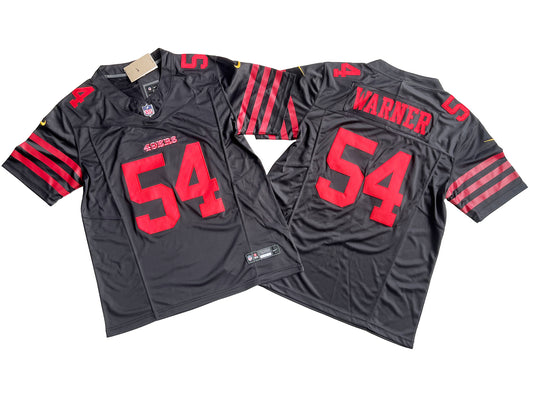 San Francisco 49ers 54# Fred Warner Black Vapor F.U.S.E. Limited Jersey