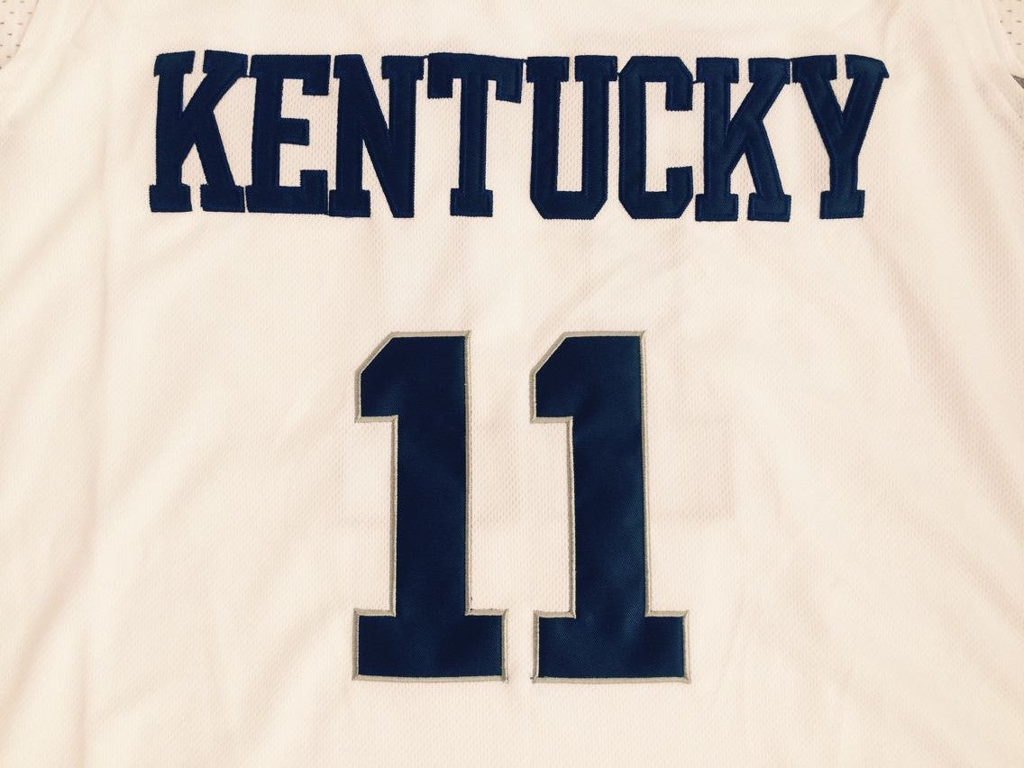 NCAA University of Kentucky No. 11 Wall White Jersey