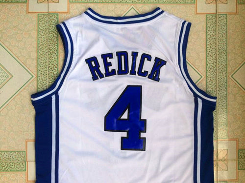NCAA Duke University No. 4 J.J. Redick White Jersey