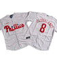 Men's Philadelphia Phillies 8# Nick Castellanos  White Home Replica Player Name Jersey