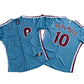 Men's Philadelphia Phillies 10# J.T. Realmuto  Light Blue Player Jersey