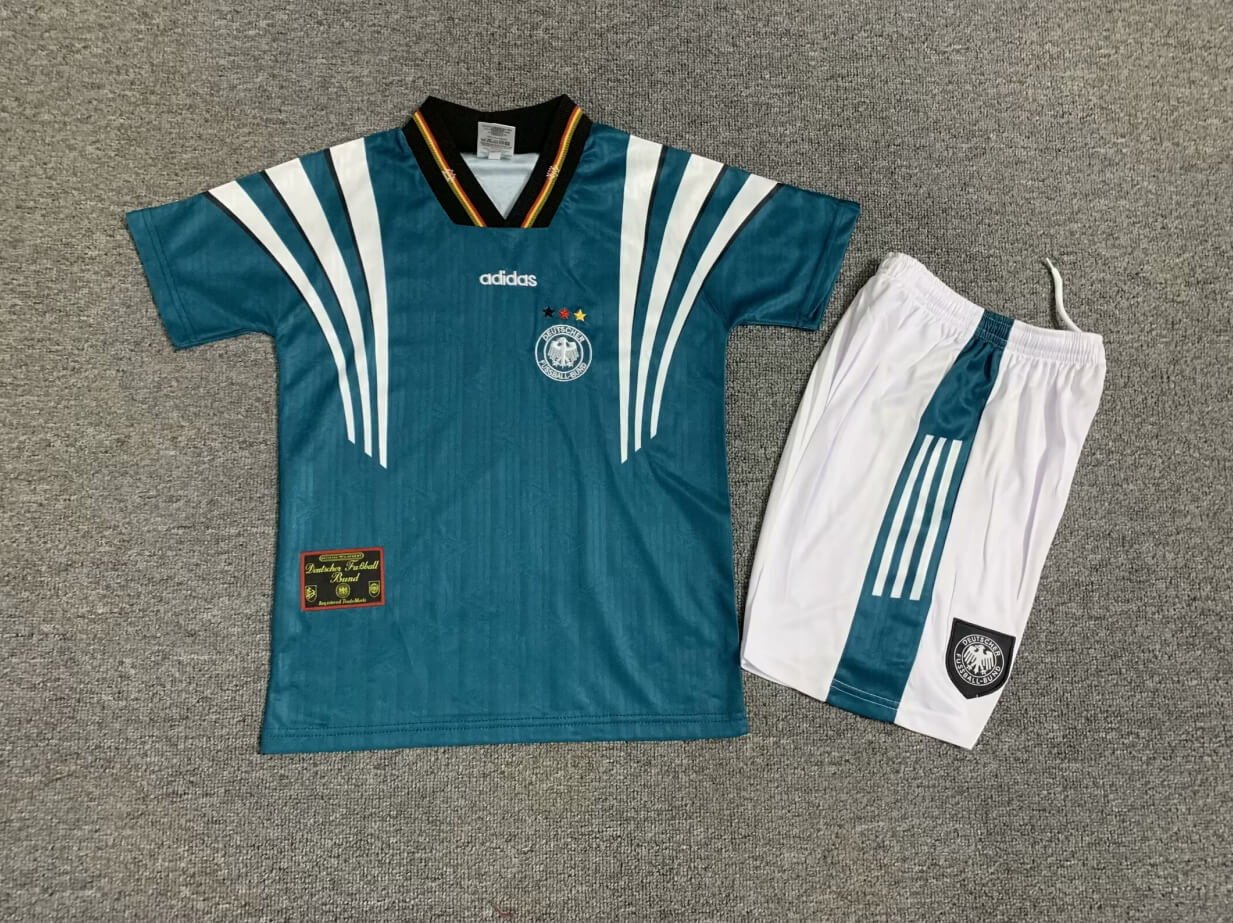1996 Retro Kids Size Germany Away Soccer Jersey