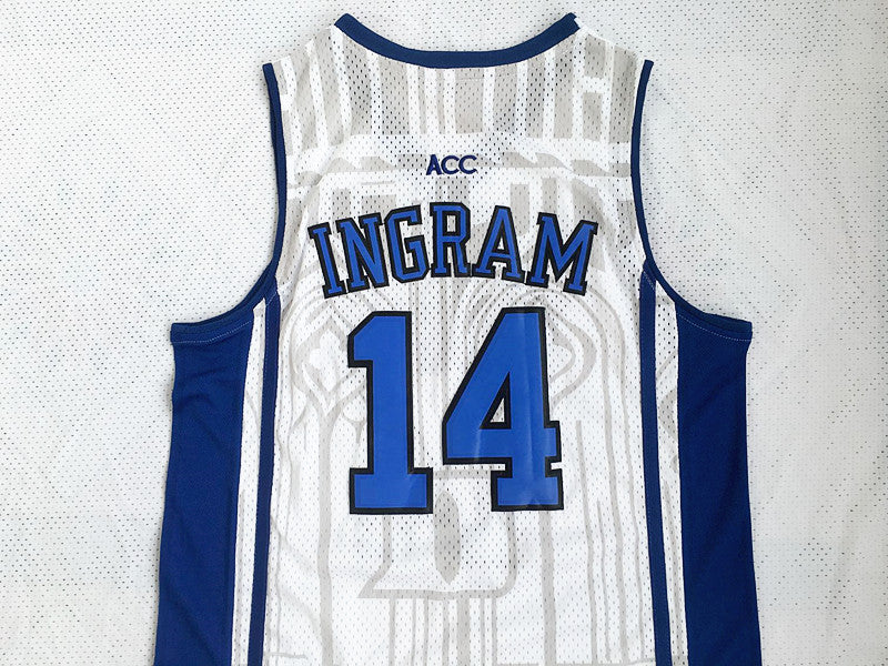 NCAA Duke University No. 14 Ingram White Jersey
