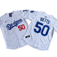 Men's Los Angeles Dodgers Mookie Betts #50White Home Limited Player Jersey